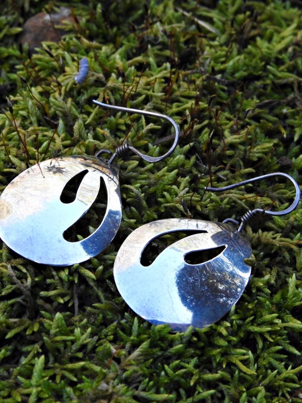 Vintage Sterling Silver Jewelry Dangle Earrings